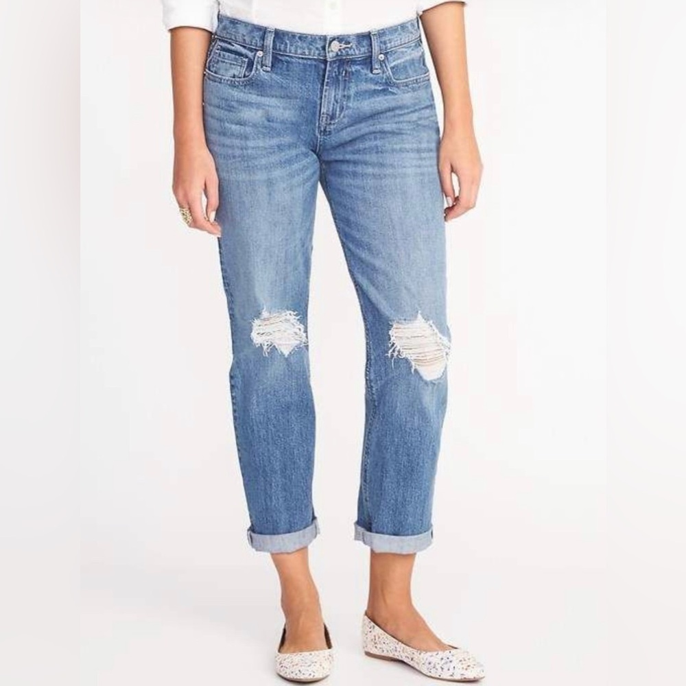 Old Navy Distressed Boyfriend Jeans